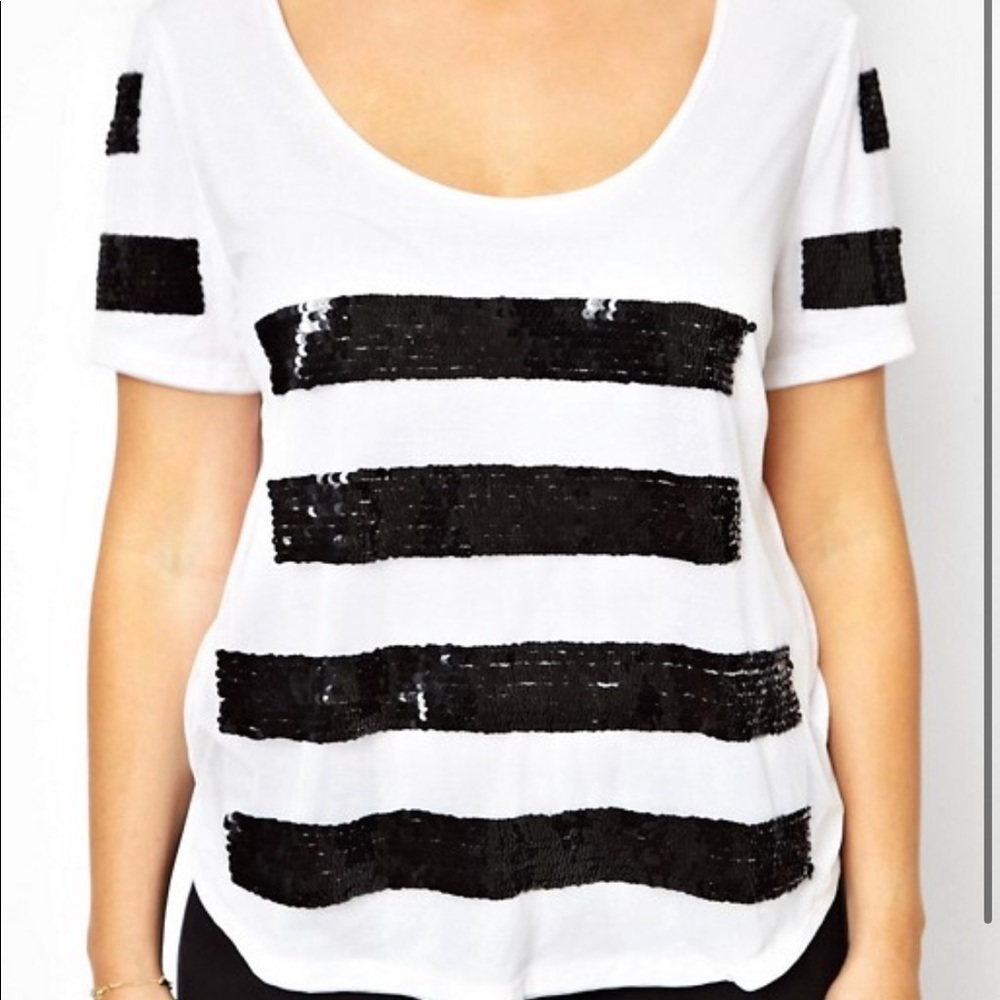 ASOS Curve sequin strip top